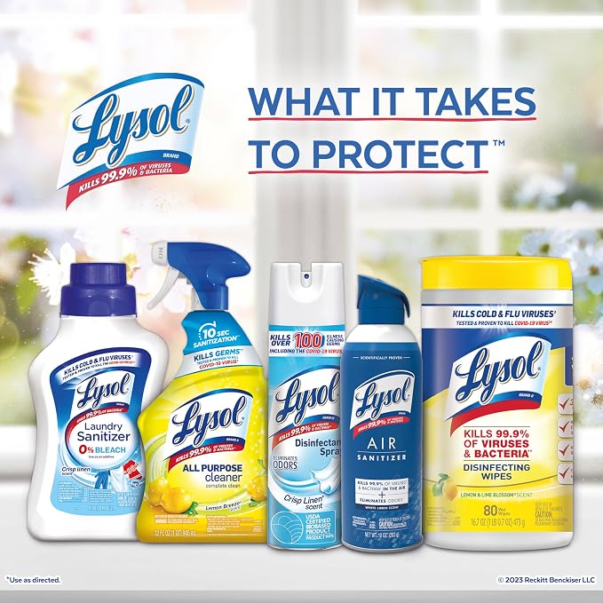 Lysol Toilet Bowl Cleaner Gel, For Cleaning and Disinfecting, Bleach Free, Ocean Fresh Scent, 24oz (Pack of 2)