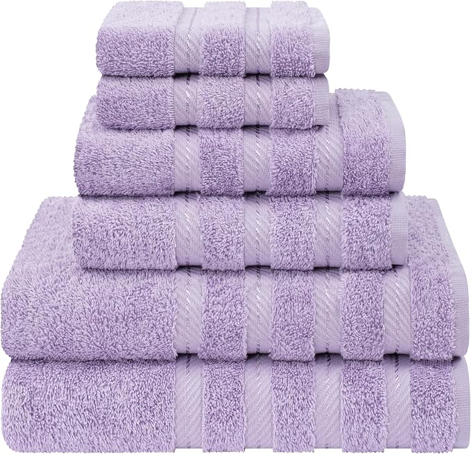 American Soft Linen 100% Cotton Luxury Turkish Towels, 6 Piece Towel Set | Soft Absorbent Quick Dry OEKO Tex Standard 100 Certificated Durable Machine Washable Premium Hotel Quality