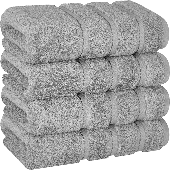 American Soft Linen 100% Cotton Luxury Turkish Towels, 4 PC Hand Towel Set | Soft Absorbent Quick Dry OEKO Tex Standard 100 Certificated Durable Machine Washable Premium Hotel Quality