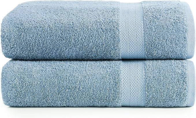 LANE LINEN Large Bath Sheet Soft Absorbent Quick Dry 2 Pack - Allure | Extra Large Bath Towels - Ring-Spun Durability, Generously Sized, Oversized & Roomy, Lightweight & Breathable