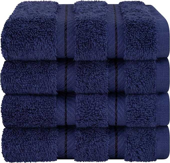 American Soft Linen 100% Cotton Luxury Turkish Towels, 4 PC Washcloth Set | Soft Absorbent Quick Dry OEKO Tex Standard 100 Certificated Durable Machine Washable Premium Hotel Quality