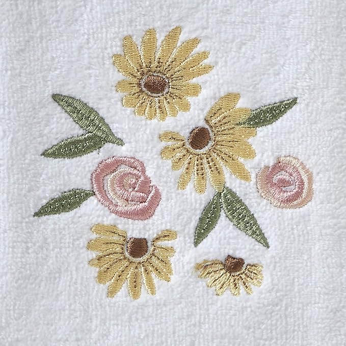SKL Home by Saturday Knight Ltd. Tossed Flowers Hand Towel (2-Pack), White