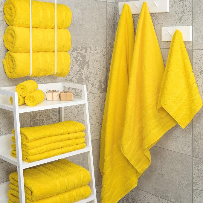 American Soft Linen 100% Cotton Luxury Turkish Towels, 4 PC Bath Towel Set | Soft Absorbent Quick Dry OEKO Tex Standard 100 Certificated Durable Machine Washable Premium Hotel Quality