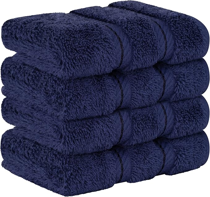 American Soft Linen 100% Cotton Luxury Turkish Towels, 4 PC Washcloth Set | Soft Absorbent Quick Dry OEKO Tex Standard 100 Certificated Durable Machine Washable Premium Hotel Quality