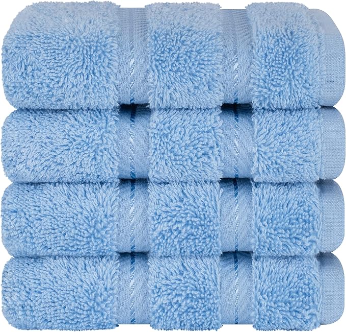 American Soft Linen 100% Cotton Luxury Turkish Towels, 4 PC Washcloth Set | Soft Absorbent Quick Dry OEKO Tex Standard 100 Certificated Durable Machine Washable Premium Hotel Quality