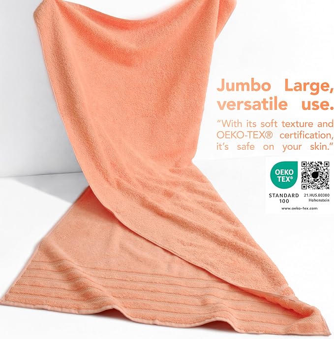 American Soft Linen 100% Cotton Luxury Turkish Towels, 35x70 XL Bath Sheet | Soft Absorbent Quick Dry OEKO Tex Standard 100 Certificated Durable Machine Washable Premium Hotel Quality