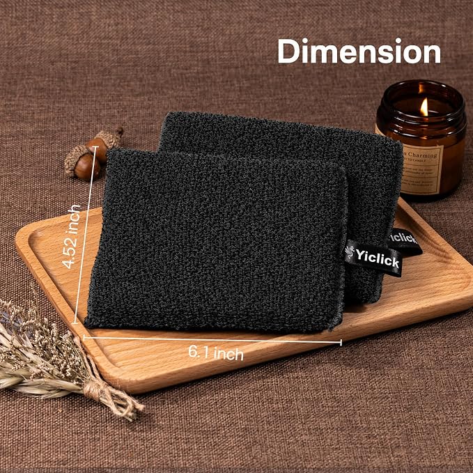 Exfoliating Body Scrubber (2 Pack), Body Scrubber Exfoliator, Exfoliating Sponge for Shower Bath, Shower Loofah Luffa Lufa with Handle for Men Women, Dead Skin Exfoliator for Body Scrub