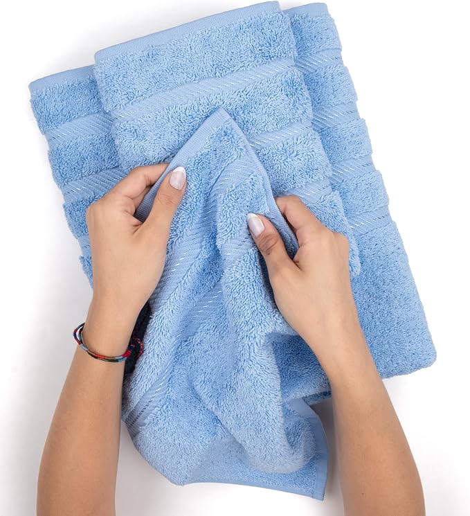 American Soft Linen 100% Cotton Luxury Turkish Towels, 6 Piece Towel Set | Soft Absorbent Quick Dry OEKO Tex Standard 100 Certificated Durable Machine Washable Premium Hotel Quality