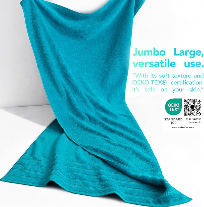 American Soft Linen 100% Cotton Luxury Turkish Towels, 35x70 XL Bath Sheet | Soft Absorbent Quick Dry OEKO Tex Standard 100 Certificated Durable Machine Washable Premium Hotel Quality