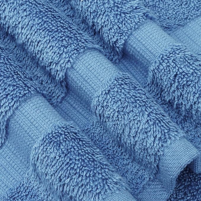 Chakir Turkish Linens 100% Cotton 12-Pack Washcloths 13x13, Wedgewood | 100% cotton washcloths, 12-pack 13x13, OEKO-TEX certified, soft absorbent face towels