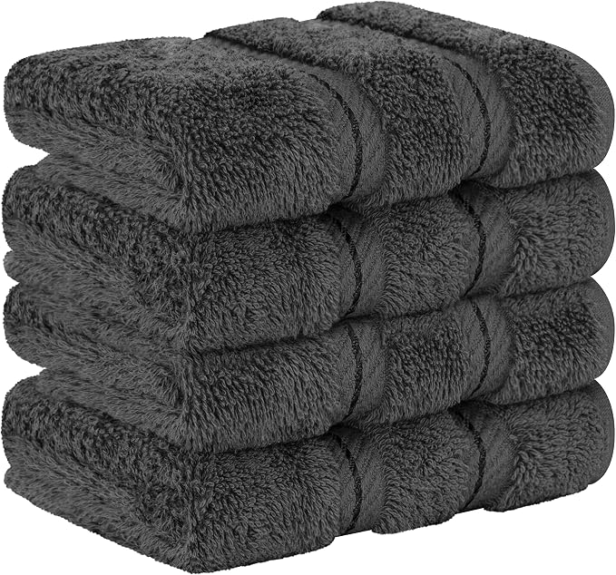 American Soft Linen 100% Cotton Luxury Turkish Towels, 4 PC Washcloth Set | Soft Absorbent Quick Dry OEKO Tex Standard 100 Certificated Durable Machine Washable Premium Hotel Quality
