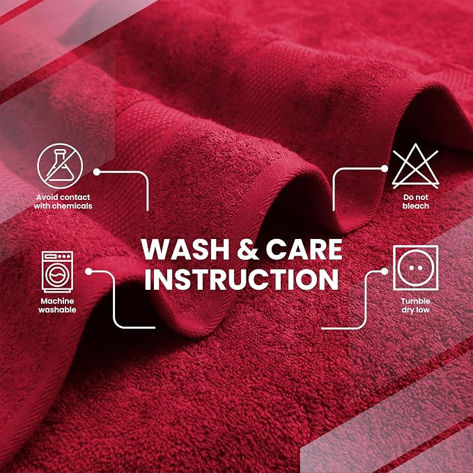Infinitee Xclusives 100% Ring-Spun Cotton Bath Towels for Bathroom - Pack 4 | Luxury Super Soft, Absorbent & Quick-Drying |27x54 inches| Large Bathroom Towels Set |600 GSM| Gym, Shower, Spa & Hotel Use