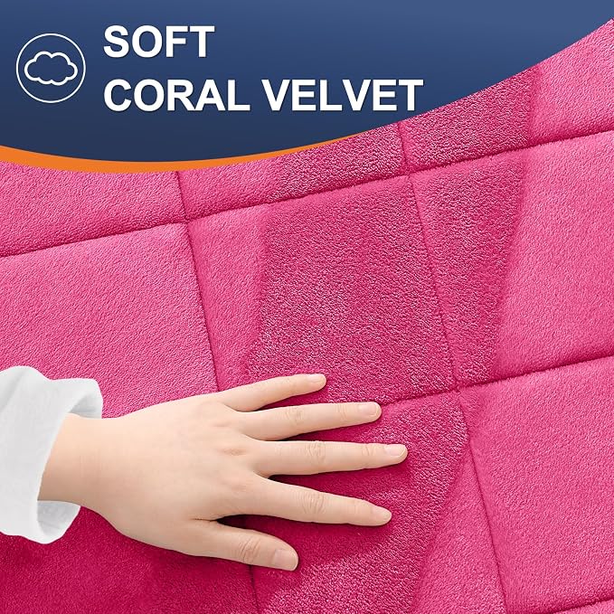 OLANLY Memory Foam Bath Mat 44x24, Ultra Soft and Absorbent Bathroom Rugs | Deep Pink, Quick Dry, Machine Washable Shower Bath Rugs, Comfortable Bath Carpet for Bathroom Floor, Tub and Shower