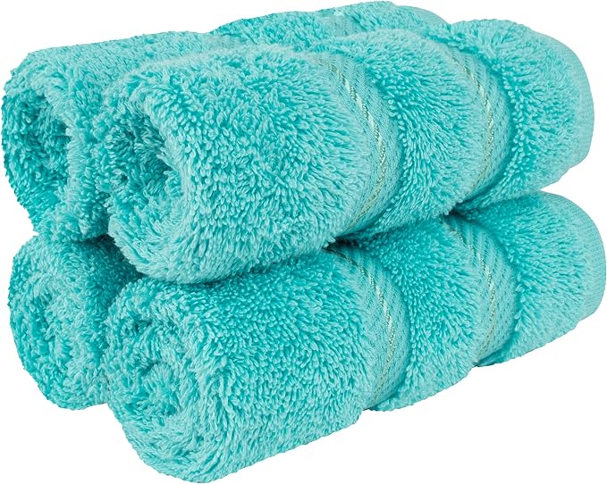 American Soft Linen 100% Cotton Luxury Turkish Towels, 4 PC Washcloth Set | Soft Absorbent Quick Dry OEKO Tex Standard 100 Certificated Durable Machine Washable Premium Hotel Quality