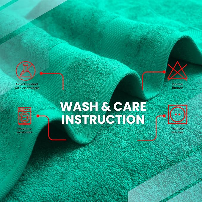 Infinitee Xclusives 100% Ring-Spun Cotton Bath Towels for Bathroom - Pack 4 | Luxury Super Soft, Absorbent & Quick-Drying |27x54 inches| Large Bathroom Towels Set |600 GSM| Gym, Shower, Spa & Hotel Use