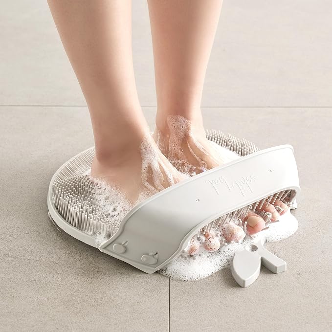 Larger Foot Scrubber - Foot Cleaner&Massager with Non-Slip Suction Cups for Use in the Shower