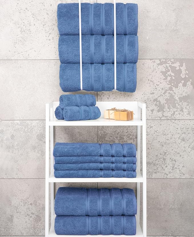 American Soft Linen 100% Cotton Luxury Turkish Towels, 4 PC Bath Towel Set | Soft Absorbent Quick Dry OEKO Tex Standard 100 Certificated Durable Machine Washable Premium Hotel Quality