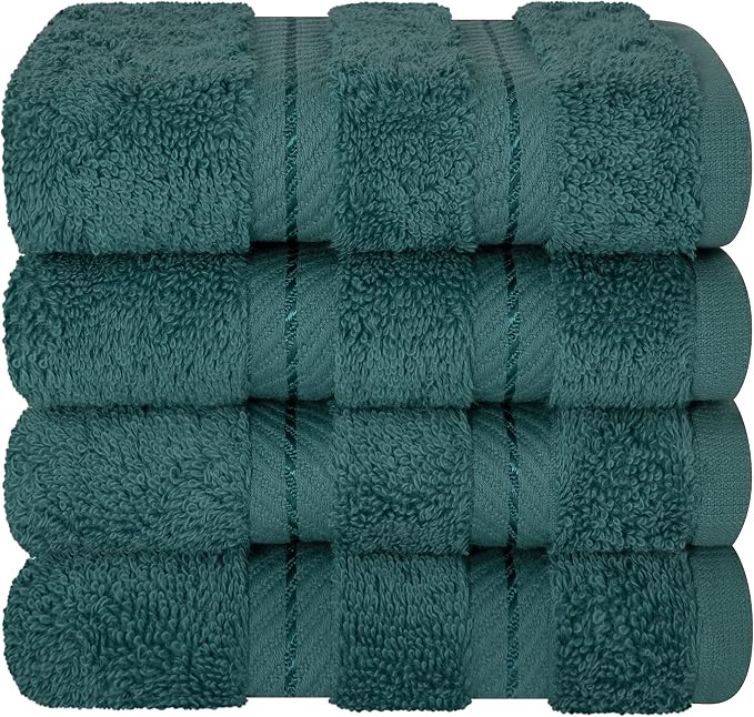 American Soft Linen 100% Cotton Luxury Turkish Towels, 4 PC Washcloth Set | Soft Absorbent Quick Dry OEKO Tex Standard 100 Certificated Durable Machine Washable Premium Hotel Quality