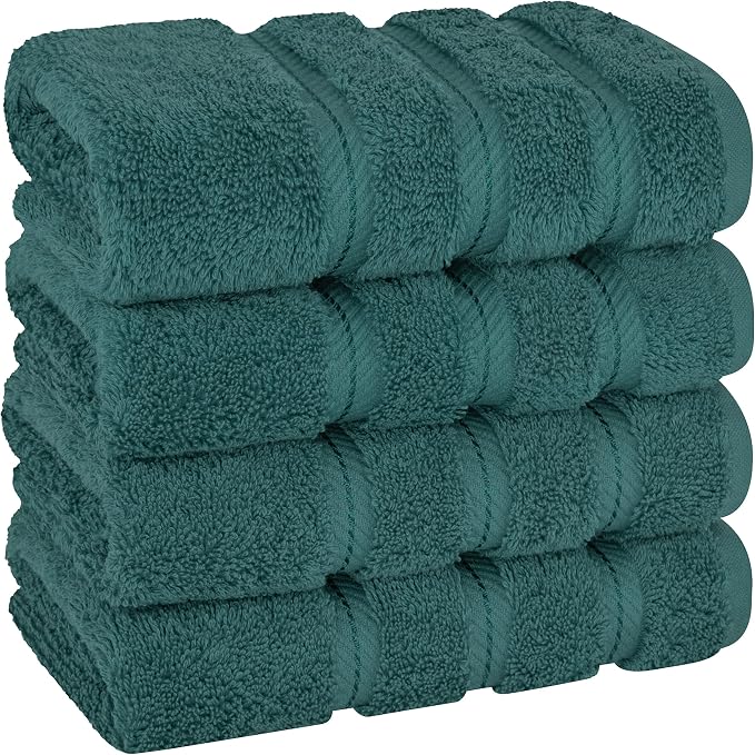 American Soft Linen 100% Cotton Luxury Turkish Towels, 4 PC Hand Towel Set | Soft Absorbent Quick Dry OEKO Tex Standard 100 Certificated Durable Machine Washable Premium Hotel Quality