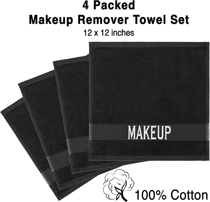 American Soft Linen 100% Cotton Luxury Turkish Towels, Makeup Remover Set | Soft Absorbent Quick Dry OEKO Tex Standard 100 Certificated Durable Machine Washable Premium Hotel Quality