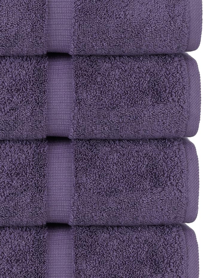 Chakir Turkish Linens 100% Cotton 2-Pack Bath Sheets 35x70, Plum | 100% cotton bath sheets, 35x70 oversized, OEKO-TEX certified, soft plush and absorbent