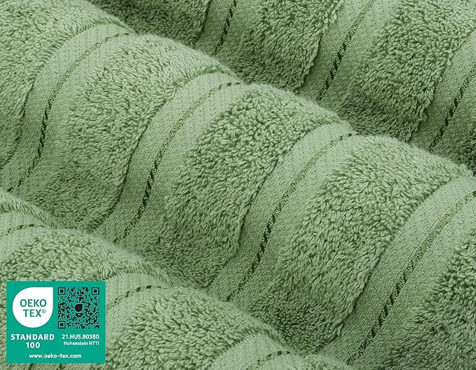 American Soft Linen 100% Cotton Luxury Turkish Towels, 6 Piece Towel Set | Soft Absorbent Quick Dry OEKO Tex Standard 100 Certificated Durable Machine Washable Premium Hotel Quality