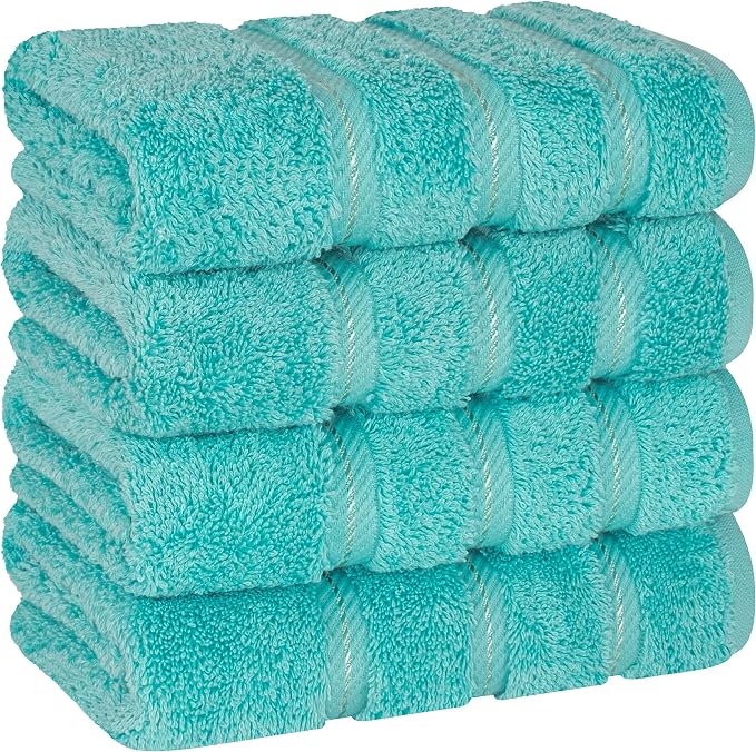 American Soft Linen 100% Cotton Luxury Turkish Towels, 4 PC Hand Towel Set | Soft Absorbent Quick Dry OEKO Tex Standard 100 Certificated Durable Machine Washable Premium Hotel Quality