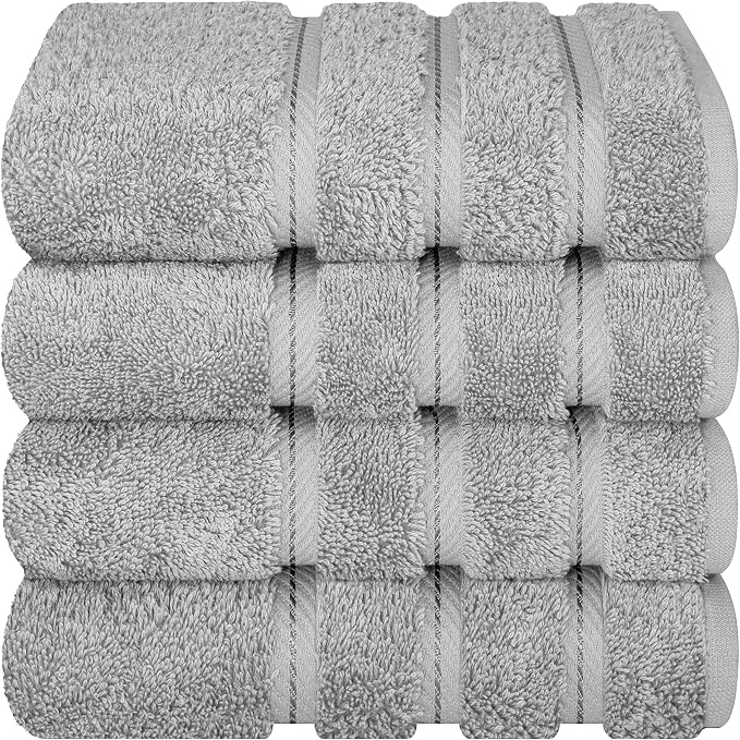 American Soft Linen 100% Cotton Luxury Turkish Towels, 4 PC Hand Towel Set | Soft Absorbent Quick Dry OEKO Tex Standard 100 Certificated Durable Machine Washable Premium Hotel Quality