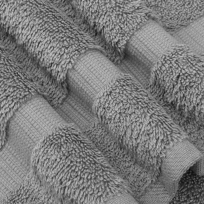 Chakir Turkish Linens 100% Cotton 4-Pack Bath Towels 30x60, Gray | 100% cotton bath towels, 30x60 extra large, OEKO-TEX certified, soft plush and absorbent