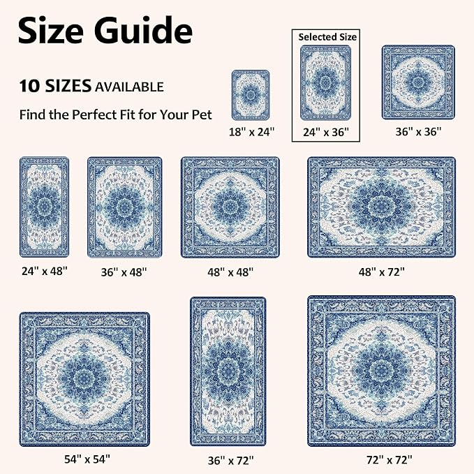 Washable Pee Pads for Dogs 24"x36" 2 Pack Reusable Puppy Potty Pad | Super Absorbent Waterproof NonSlip LeakProof Crate&Playpen Floor Mat for Cats, Rabbits, Guinea Pigs, Whelping & Housebreaking