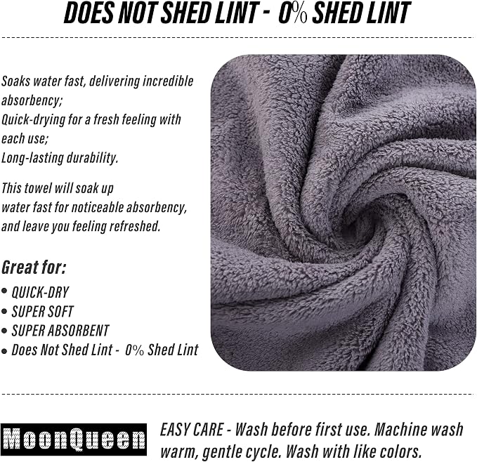 MOONQUEEN 18 Pack Premium Hand Towels - Quick Drying - Microfiber Coral Velvet Highly Absorbent Towels - Multipurpose Use as Hotel, Bathroom, Shower, Spa, Hand Towel 16 x 28 inches (Multicolor)