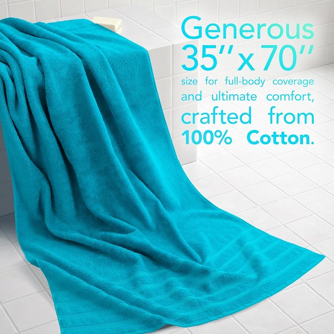 American Soft Linen 100% Cotton Luxury Turkish Towels, 35x70 XL Bath Sheet | Soft Absorbent Quick Dry OEKO Tex Standard 100 Certificated Durable Machine Washable Premium Hotel Quality