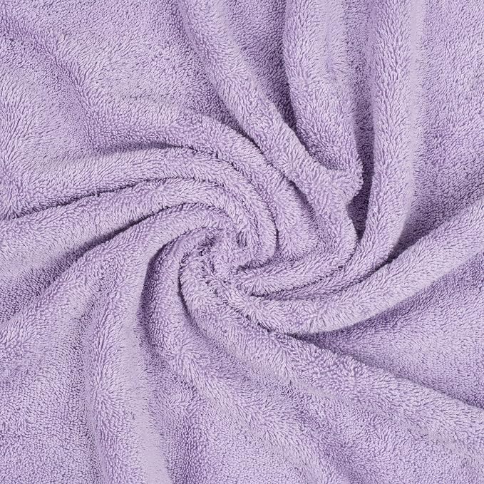 American Veteran Towel, 100% Cotton Turkish 6 Piece Towel Set, Luxury Towels Set of 6 for Bathroom Essentials, 2 Bath Towel 2 Hand Towel 2 Washcloth, Lilac