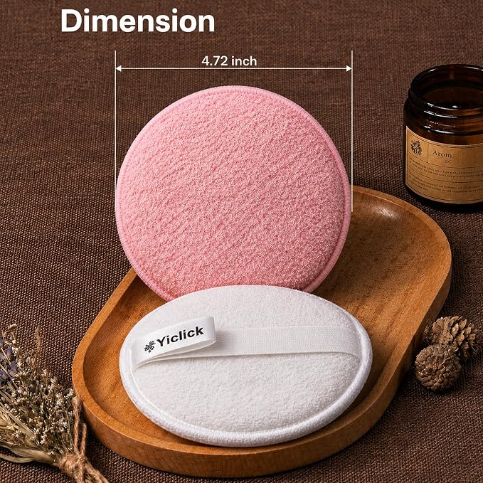 Exfoliating Body Scrubber, 2 Pack Shower Loofah Sponge with Handle, Dual-Sided Body Scrub Pad for Bathing, Rich Lather Bath Sponge for Men and Women
