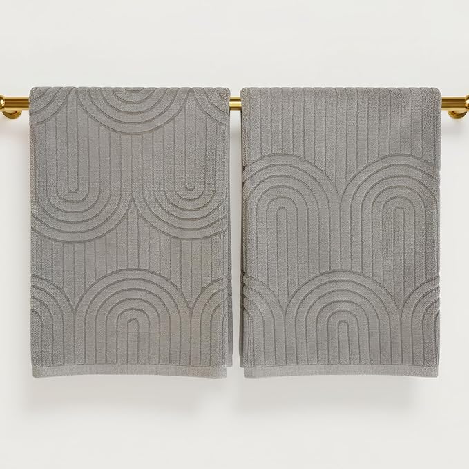 Decorative Hand Towels Set of 2 - Soft Boho Cotton for Bathroom or Kitchen | Absorbent, Lightweight and Quick Drying - Perfect to Elevate Any Bath Decoration at Home