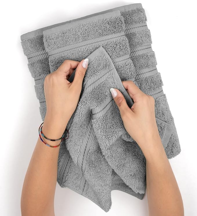 American Soft Linen 100% Cotton Luxury Turkish Towels, 4 PC Hand Towel Set | Soft Absorbent Quick Dry OEKO Tex Standard 100 Certificated Durable Machine Washable Premium Hotel Quality