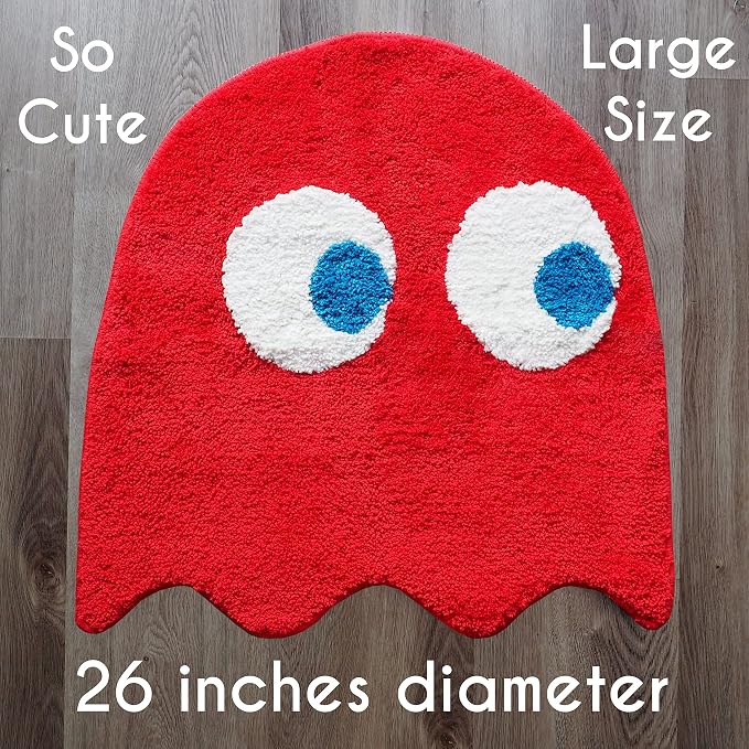 Evovee Red Bathroom Rugs Cute Bath Mat Funny Decor Shower Red Rugs Funky Bedroom Aesthetic Fun Round Preppy Cool Apartment College Novelty Washable Bathmat Game Room Retro