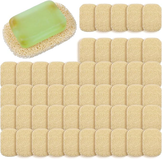 WLLHYF 50 Pcs Soap Savers Pads Draining Lift Pad Non-Slip Soap Holder Pad Dish Soap Holder Bar Draining Soap Bar Mat Soap Saver Dish for Shower Kitchen Bathroom