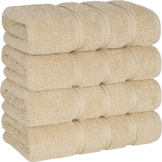 American Soft Linen 100% Cotton Luxury Turkish Towels, 4 PC Hand Towel Set | Soft Absorbent Quick Dry OEKO Tex Standard 100 Certificated Durable Machine Washable Premium Hotel Quality