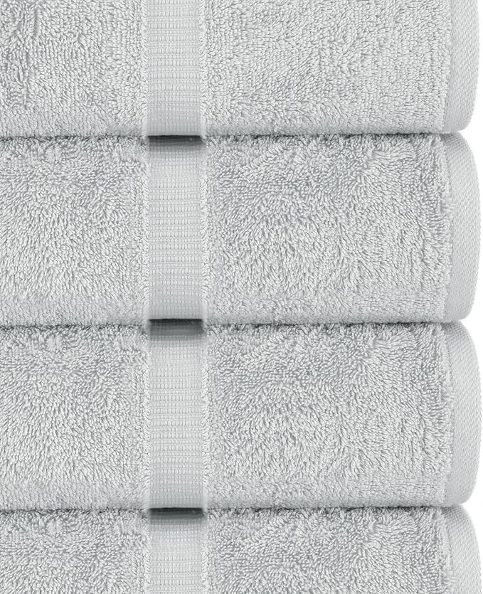 Chakir Turkish Linens, 100% Cotton Premium Quality Turkish Bath Sheets (35''x70'' Large Bath Sheet Towels - Silver Gray) | 100% cotton bath sheets, 35x70 oversized, OEKO-TEX certified, soft plush and absorbent
