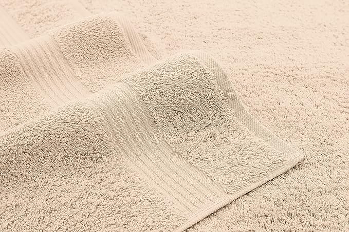 American Veteran Towel, Hand Towels for Bathroom Set of 4, 100% Cotton Turkish Hand Towel Sets, Soft Hand Face Towels, Beige Hand Towels