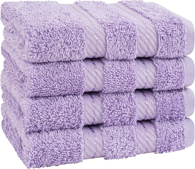 American Soft Linen 100% Cotton Luxury Turkish Towels, 4 PC Washcloth Set | Soft Absorbent Quick Dry OEKO Tex Standard 100 Certificated Durable Machine Washable Premium Hotel Quality