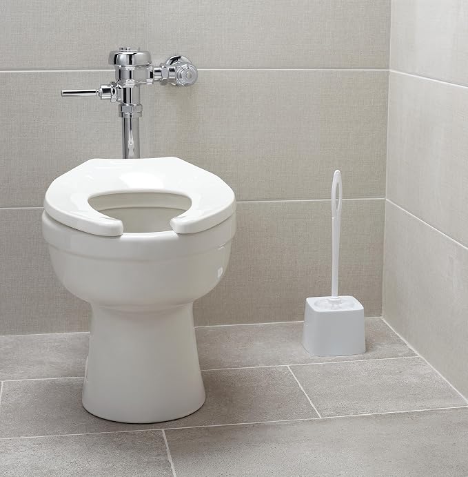Rubbermaid Commercial Products 15" Toilet Brush, White, Toilet Bowl Brush for Bathroom, Professional/Janitorial Scrub Brush for Toilet