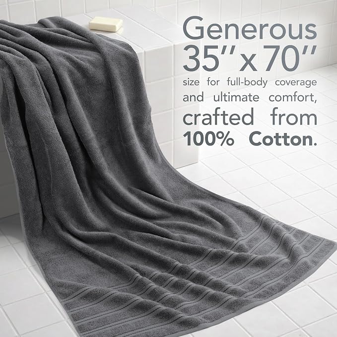 American Soft Linen 100% Cotton Luxury Turkish Towels, 35x70 XL Bath Sheet | Soft Absorbent Quick Dry OEKO Tex Standard 100 Certificated Durable Machine Washable Premium Hotel Quality