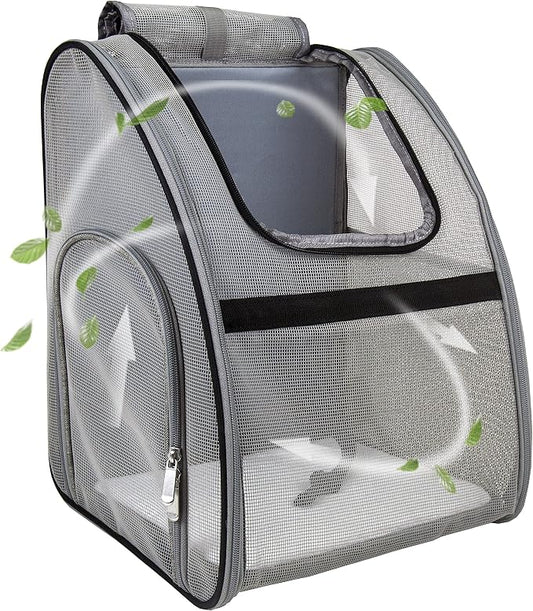 Pet Carrier Backpack, Ventilated and Breathable for Cats Dogs, Collapsible Designed for Travel, Hiking & Outdoor Use Black