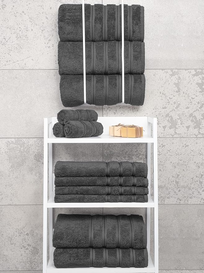 American Soft Linen 100% Cotton Luxury Turkish Towels, 4 PC Bath Towel Set | Soft Absorbent Quick Dry OEKO Tex Standard 100 Certificated Durable Machine Washable Premium Hotel Quality