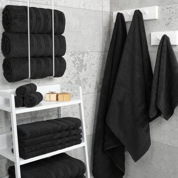 American Soft Linen 100% Cotton Luxury Turkish Towels, 4 PC Bath Towel Set | Soft Absorbent Quick Dry OEKO Tex Standard 100 Certificated Durable Machine Washable Premium Hotel Quality