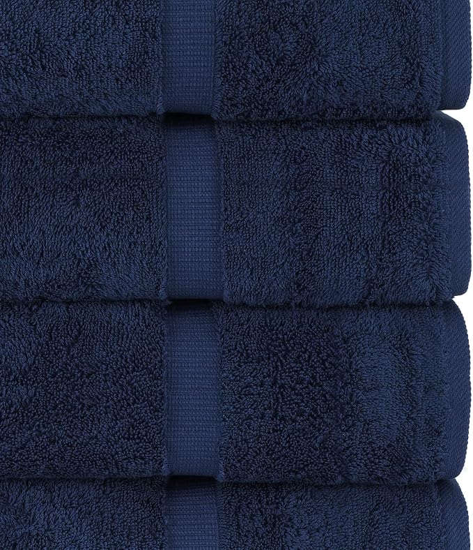 Chakir Turkish Linens, 100% Cotton Premium Quality Turkish Bath Sheets (35''x70'' Large Bath Sheet Towels - Navy) | 100% cotton bath sheets, 35x70 oversized, OEKO-TEX certified, soft plush and absorbent