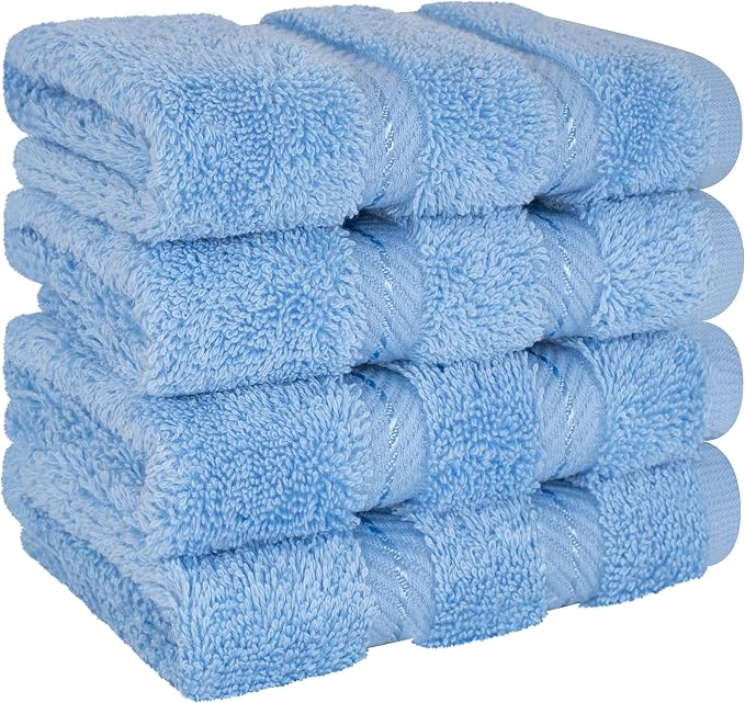 American Soft Linen 100% Cotton Luxury Turkish Towels, 4 PC Washcloth Set | Soft Absorbent Quick Dry OEKO Tex Standard 100 Certificated Durable Machine Washable Premium Hotel Quality
