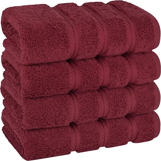 American Soft Linen 100% Cotton Luxury Turkish Towels, 4 PC Hand Towel Set | Soft Absorbent Quick Dry OEKO Tex Standard 100 Certificated Durable Machine Washable Premium Hotel Quality